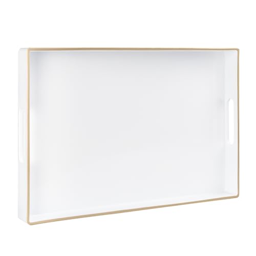 White Decorative Tray for Coffee Table