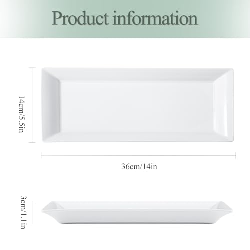 14" Rectangular Platters Set of 4 (4 Count)