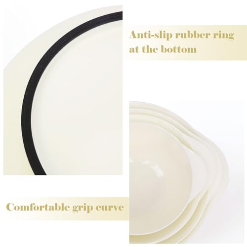 4.5 Quart Large Plastic Mixing Bowls set with Pour Spout