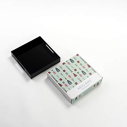 Black Sturdy Acrylic Tray with Handles