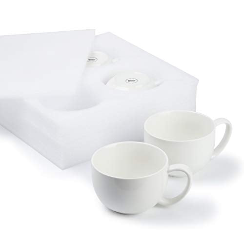 Porcelain 22oz Large Coffee Mugs Set of 4 (4 Count)