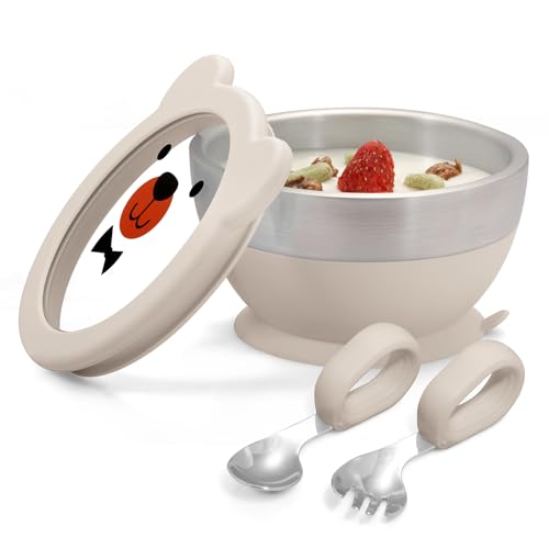 Baby Suction Bowl Set with Spoon & Fork