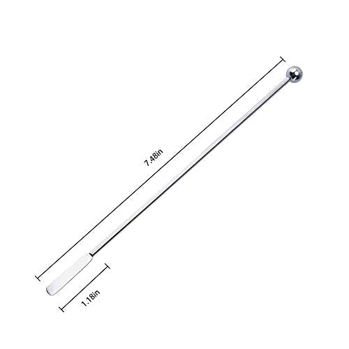 20 pcs Stainless Steel Coffee Beverage Stir Sticks Cocktail Stirrers Drink Swizzle Stick 7.4" Swizzle Stick Picks Tools (20 Count)