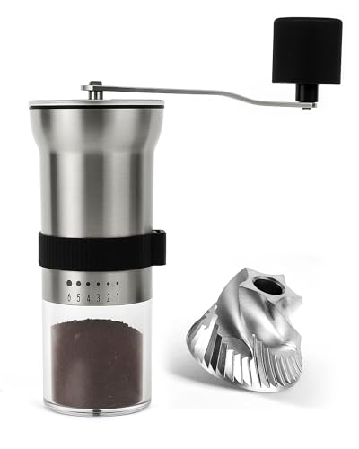 Manual Coffee Grinder with Stainless Steel Burr