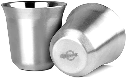 80ml Stainless Steel Espresso Cups Set (2 Count)
