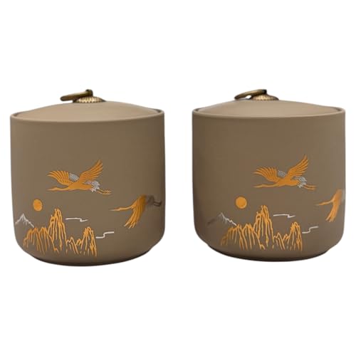 Ceramic Canister with Airtight Lid (2 Count)