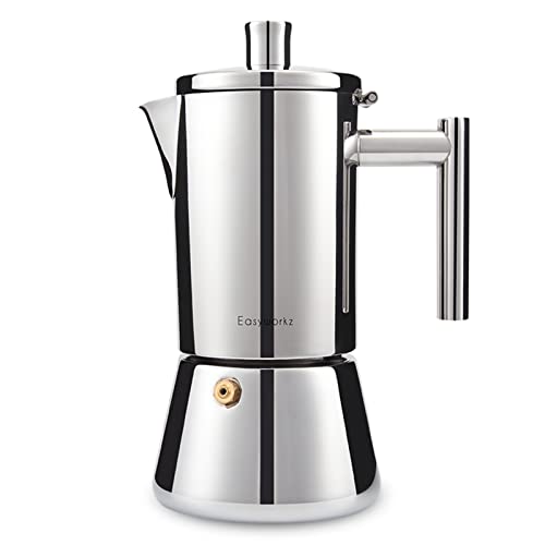 Diego Stovetop Espresso Maker Stainless Steel Italian Coffee Machine Maker 12Cup 17.5 oz Induction Moka Pot