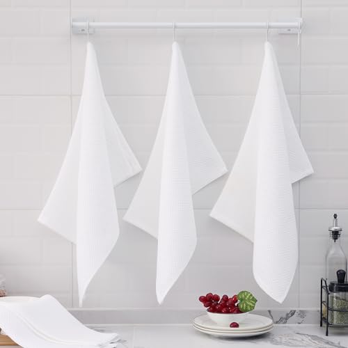 100% Cotton Oversized Waffle Weave Kitchen Towels 8 (8 Count)