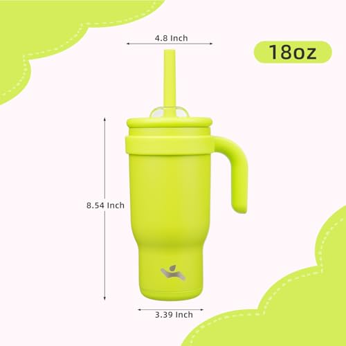 18 oz Tumbler with Handle and Straw