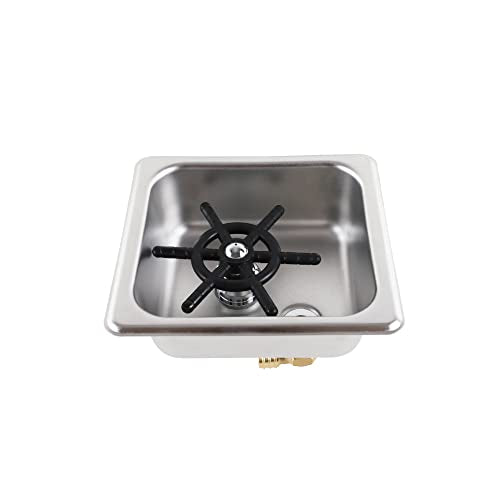 Pitcher Rinser Glass Rinser Espresso Rinser Drain and Drip Tray Solid Brass and 304 Stainless Steel Bar Glass Rinser for Kitchen Sink