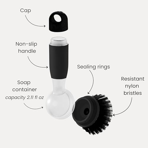 Rengo Dish Brush with Soap Dispenser
