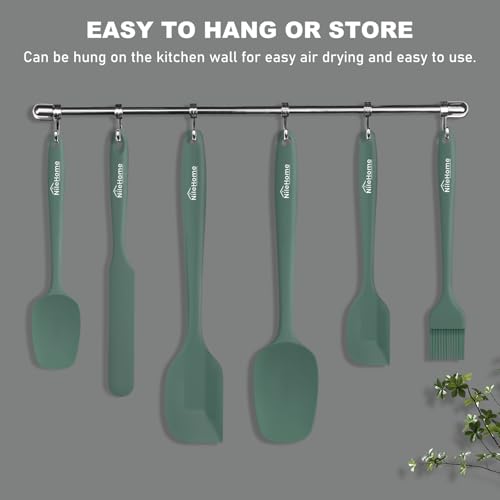 6 Pieces Silicone Spatula Set with Silicone Brush (6 Count)