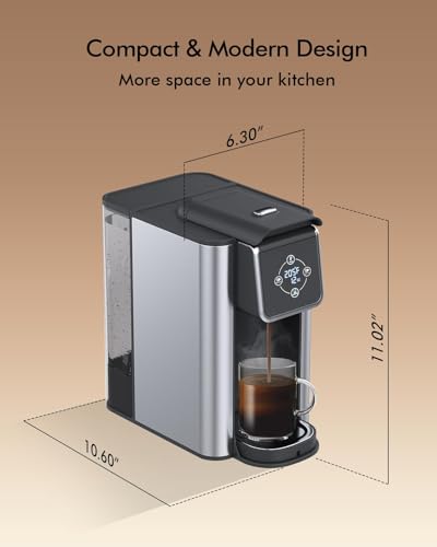 3-in-1 Single Serve Coffee Maker, 50oz Fast Brew Tea & Coffee Machine