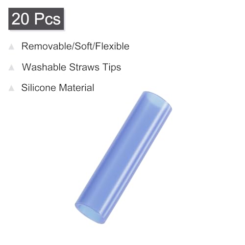 20Pcs Silicone Straw Tips (20 Count)