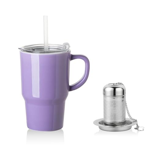 Sweejar Ceramic Tea Cup with Lid