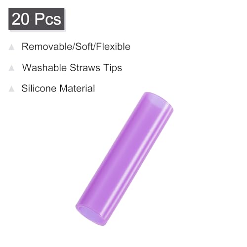 20Pcs Silicone Straw Tips (20 Count)