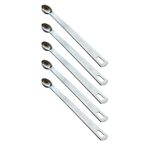 5PCS 1/8tsp(0.625ml) Mini Measuring Spoon, Small Teaspoon for Tiny Amounts (5 Count)