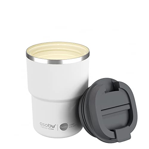 Travel Mug Ceramic Coated Stainless Steel Insulated with Leak and Spill Proof Lid