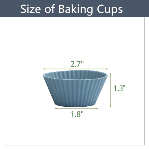 Silicone Baking Muffin Cups (12 Count)