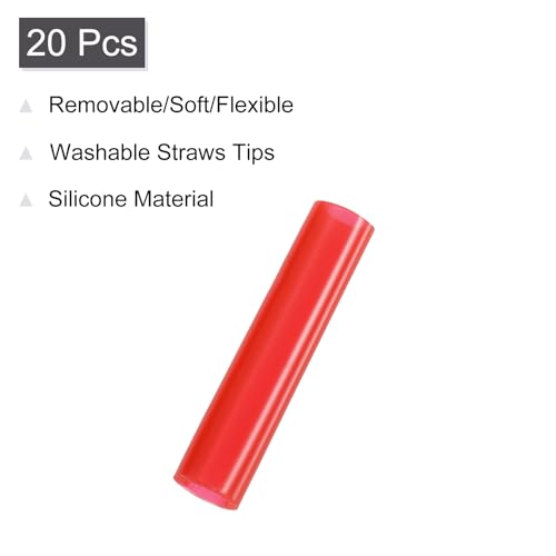 20Pcs Silicone Straw Tips (20 Count)