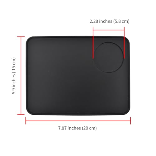 Non Slip Silicone Espresso Coffee Tamper Mat 5.9x7.87inch Coffee Powder Pad Coffee Press Counter Mat Espresso Machine Tamp Mat Tamping Mat for Barista Tools and Accessories