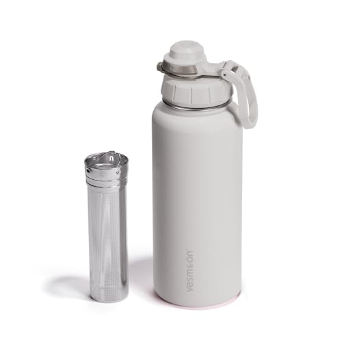 Vessence 32 Oz Stainless Steel Tea Infuser Bottle for Loose Leaf Tea