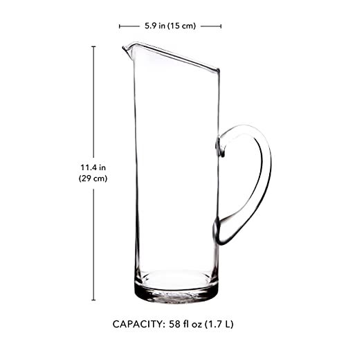 Glass Water Pitcher with Spout