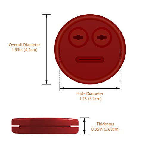 4 Pack Meat Probe Red Grommets for Weber 85037 Smokey Mountain Cookers (4 Count)