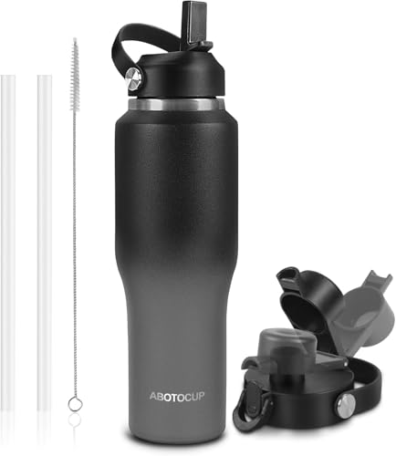 Insulated Water Bottle 40oz with Straw