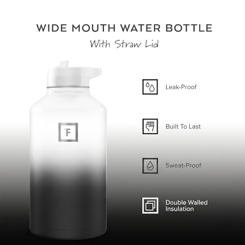 64 oz Wide Mouth Water Bottle with Straw