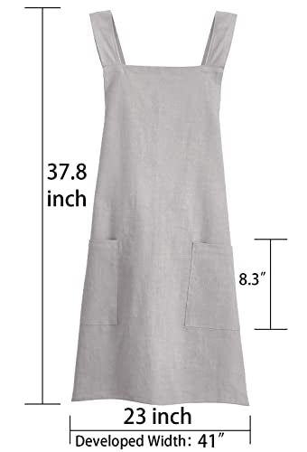 Soft Cotton Linen Apron for Women