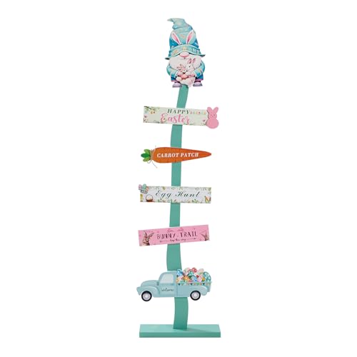 42.9inch Happy Easter Welcome Wooden Porch Sign