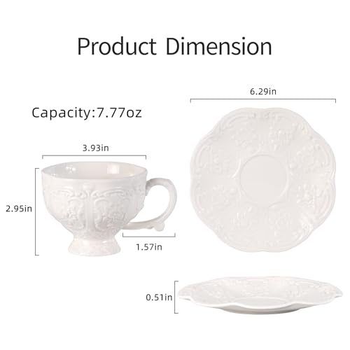 Tea Cups and Saucers Set of 2 (2 Count)