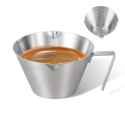 1 Pc Stainless Steel Espresso Shot Cup with Dual Scale