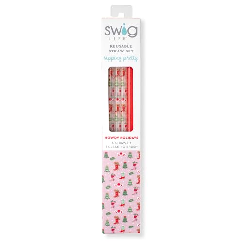 Reusable Straw Set with Cleaning Brush (6 Count)