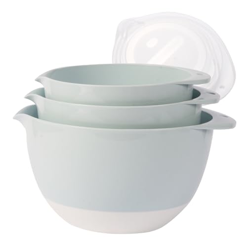 3 Small Plastic Mixing Bowls with Lids