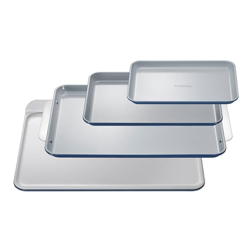 Non Stick Ceramic Baking Sheet Trio and Cookie Sheet Set (4 Count)