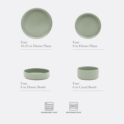 Deerfield 16 Piece Stoneware Dinnerware Set