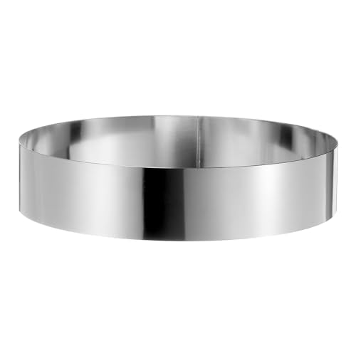 Round Cake Ring 9 x 2 Inch Seamless Stainless Steel Pastry Mousse Dessert Ring Mirror Coating for Baking Cooking Making Tool