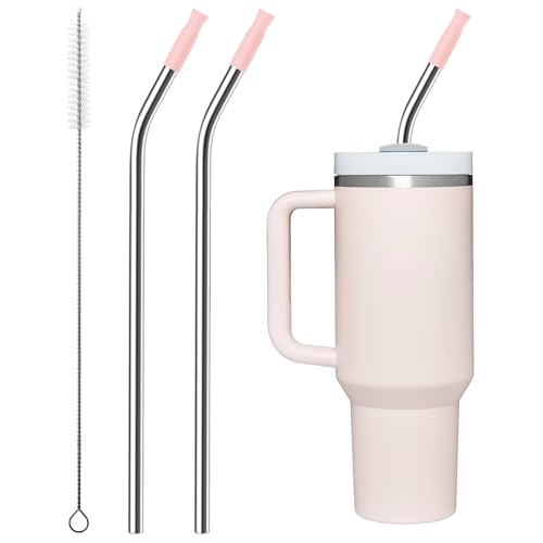 Repeatable Metal Straw with Silicone Tips for 40 oz Stanley Tumbler