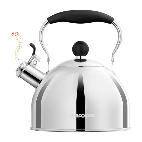 Tea Kettle 2 Quart Stainless Steel Whistling Tea Kettle