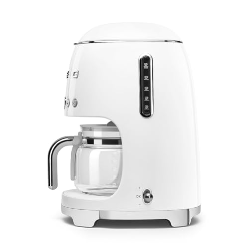 50's Retro Style Aesthetic Drip Coffee Machine with 10 Cup Glass Carafe (10 Count)