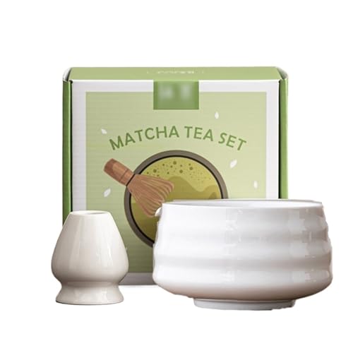 Ceramic Matcha Kit for Breakfast Afternoon Tea Contains Bowl Tea Brush Stand
