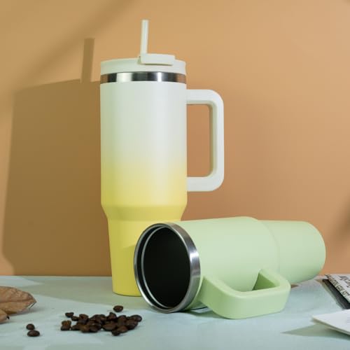 30 oz Insulated Tumbler with Handle & Straw