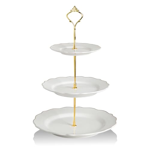 Sweejar 3 Tier Ceramic Cake Stand Wedding
