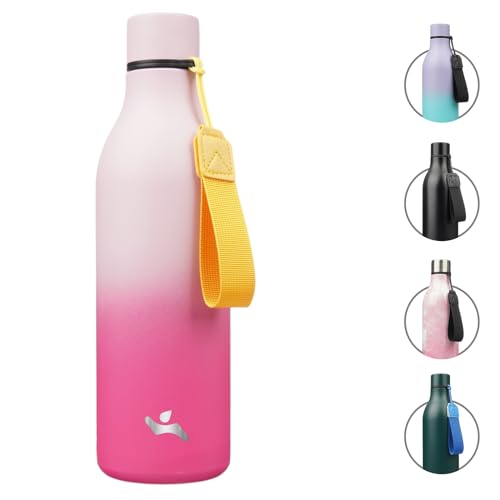 25 oz Insulated Stainless Steel Metal Water Bottle with Strap