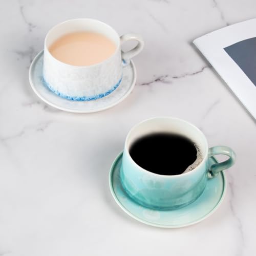 Tea Cups and Saucers Set of 2 (2 Count)