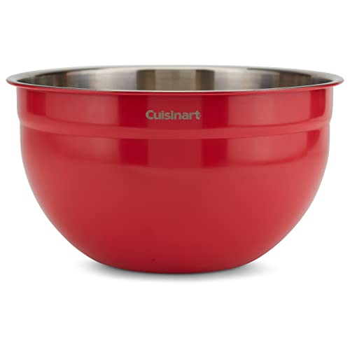CTG-00-SMB Stainless Steel Mixing Bowls with Lids, Set of 3, Red (3 Count)