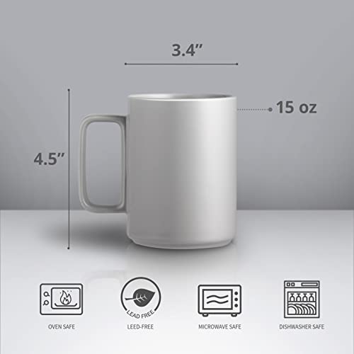Large 15 Ounces Porcelain Coffee Mug Tea Mugs Set of 6 (6 Count)