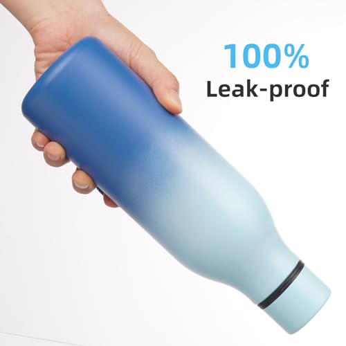 18 oz Insulated Stainless Steel Metal Water Bottle with Strap